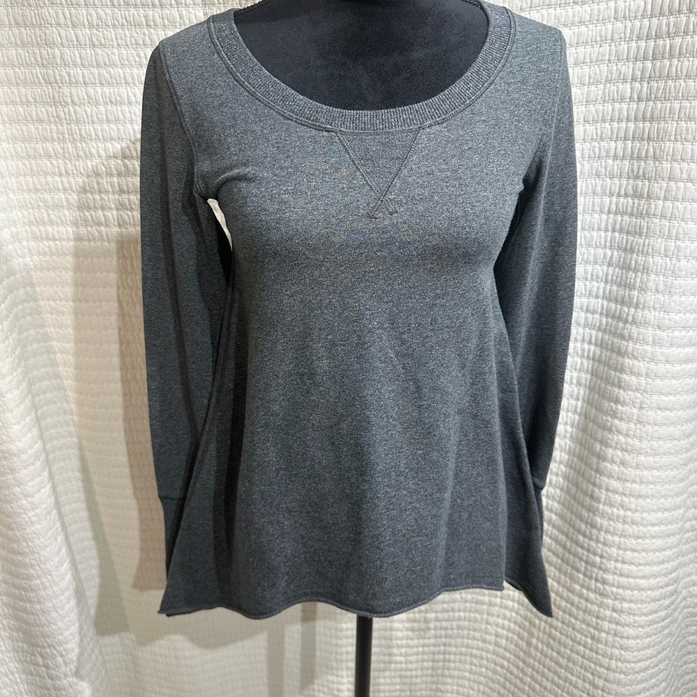 Lululemon Tea Lounge Pullover Heathered Coal Long Sleeve Sweater MSRP $88